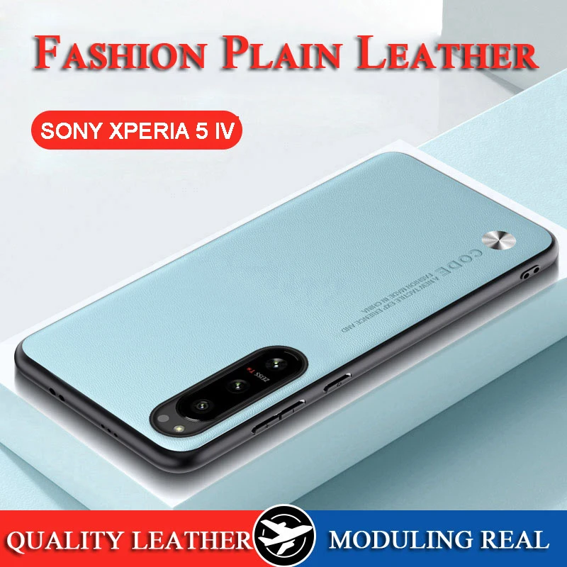 Nuovo Stile Per Sony Xperia 5 Iv Custodia In Pelle Tinta Unita Cover Sony Xperia 1 Iv/Xperia 10 Iv Skin Soft Frame Camera Fundas Xperia