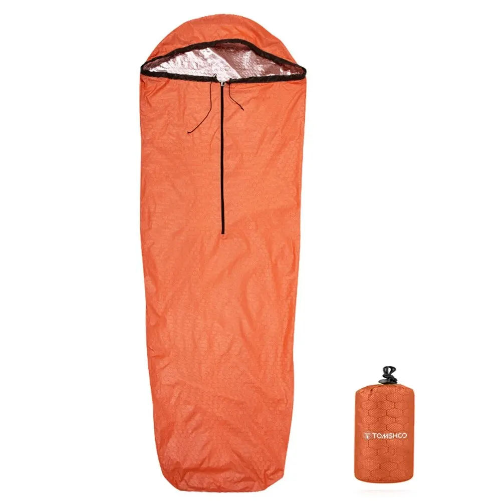 Tomshoo Sacco A Pelo Di Emergenza Leggero Impermeabile Termoriflettente Termico Sacco A Pelo Survival Gear Per L'Avventura All'Aperto
