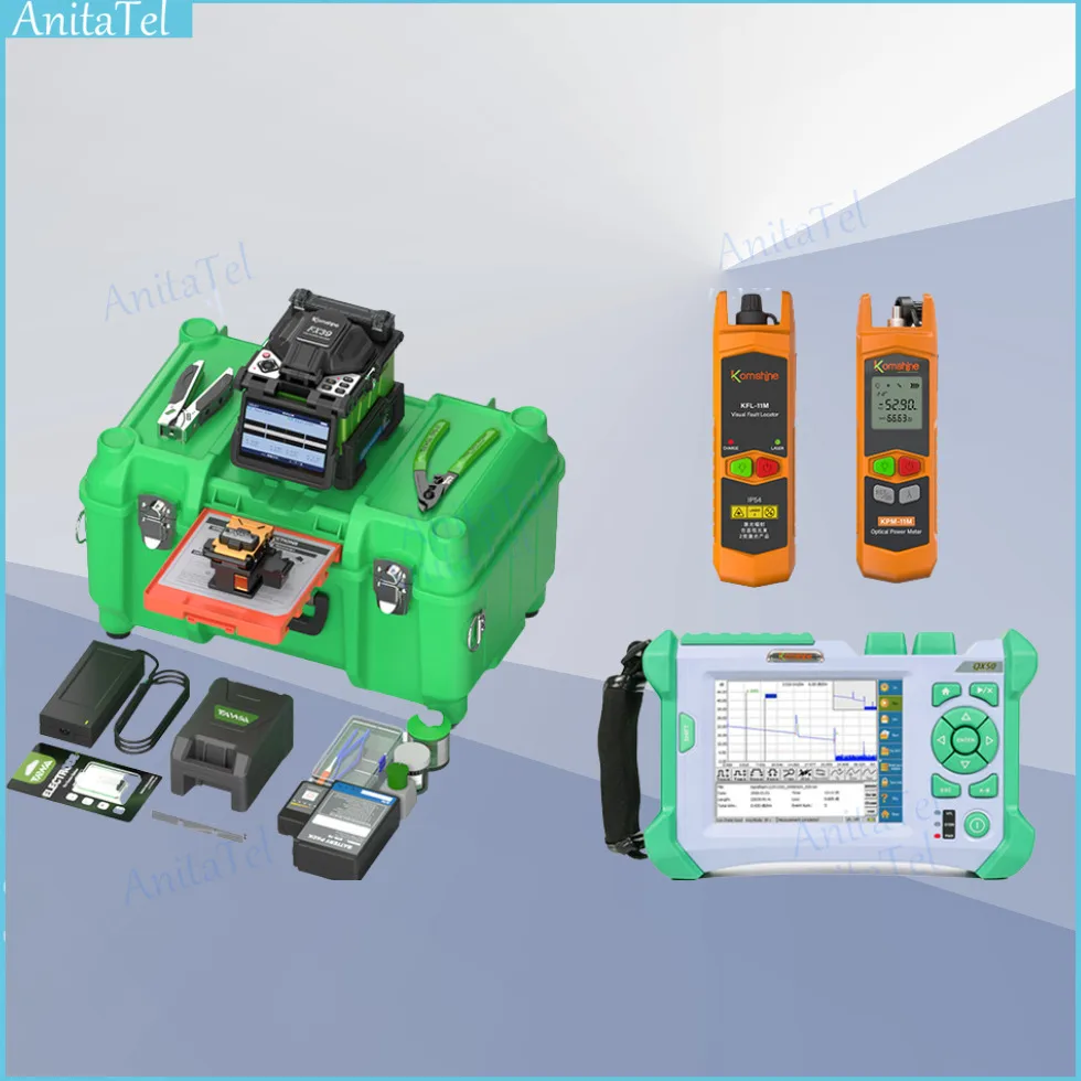 Fx39 Fibra Ottica Fusion Splicer Allineamento Del Nucleo Con 9 Lingue 6 Motori Qx50 Otdr Touch Screen 1310/1550Nm 32/30Db Opm Vfl 10Mw