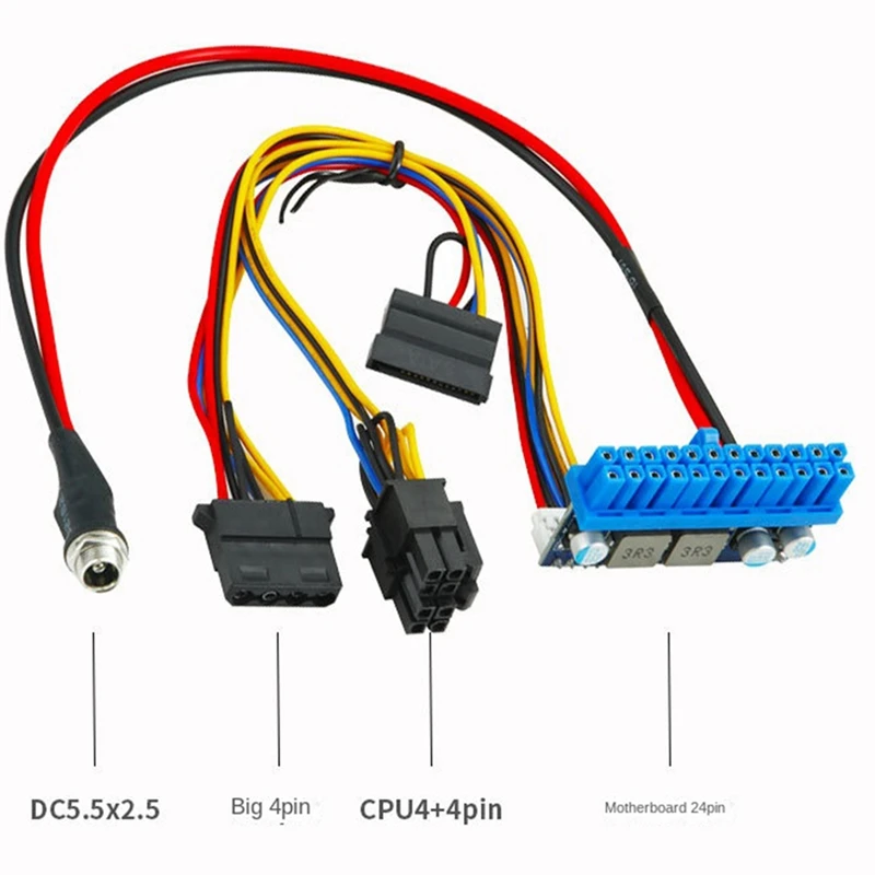 Dc-Dc Power Board Set Completo Di Fili Adatto Per Scheda Di Alimentazione Plug-In Diretta Dc-Atx 120W 12V
