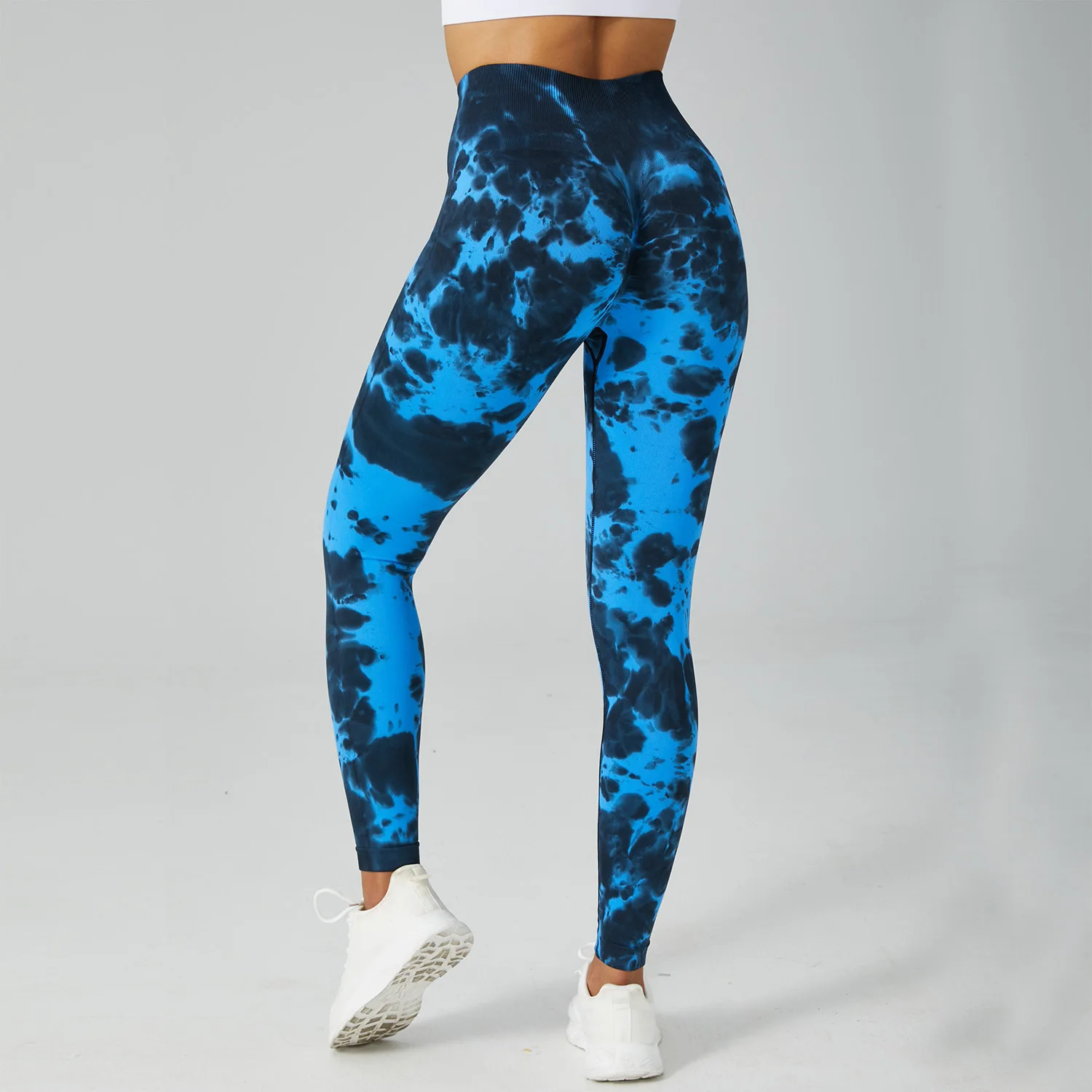 Yoga Wear Tie Dye Leggings Sexy Womens Gym Push Up Pants Sport Lift Butt Seamless Workout Fitness Collant Per Ragazze