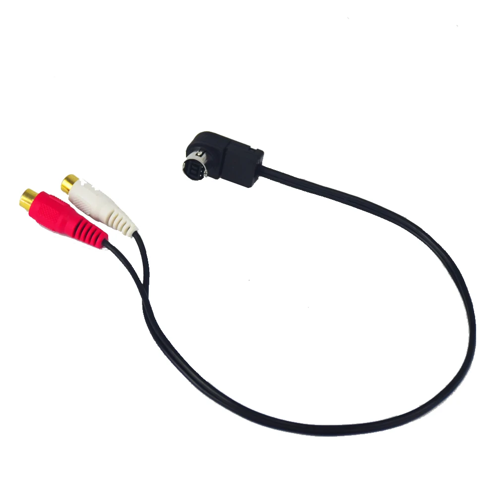 Nuovo Accessorio Per Auto Adattatore Per Cavo Audio Per Auto Con Ingresso Aux Da 30Cm Per Alpine Kca-121B 2 Rca