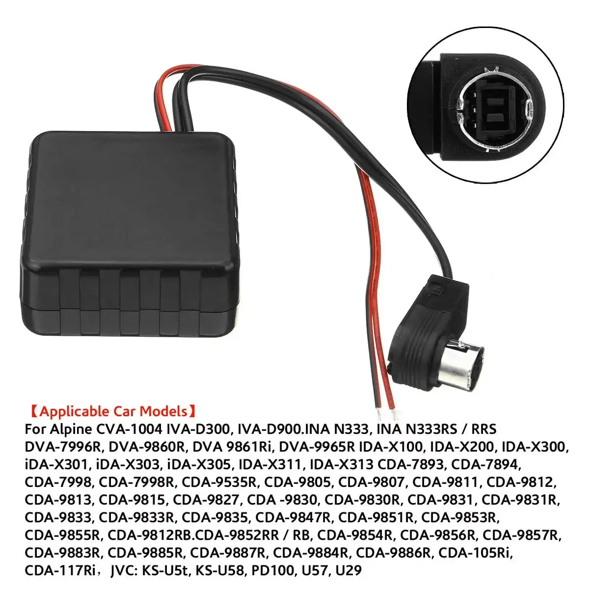 Adattatore Per Cavo Ricevitore Aux Bluetooth Qualità Hifi Per Alpine Kca-121B Per Unità Principale Audio Alpine 9887/105/117/9855/305S