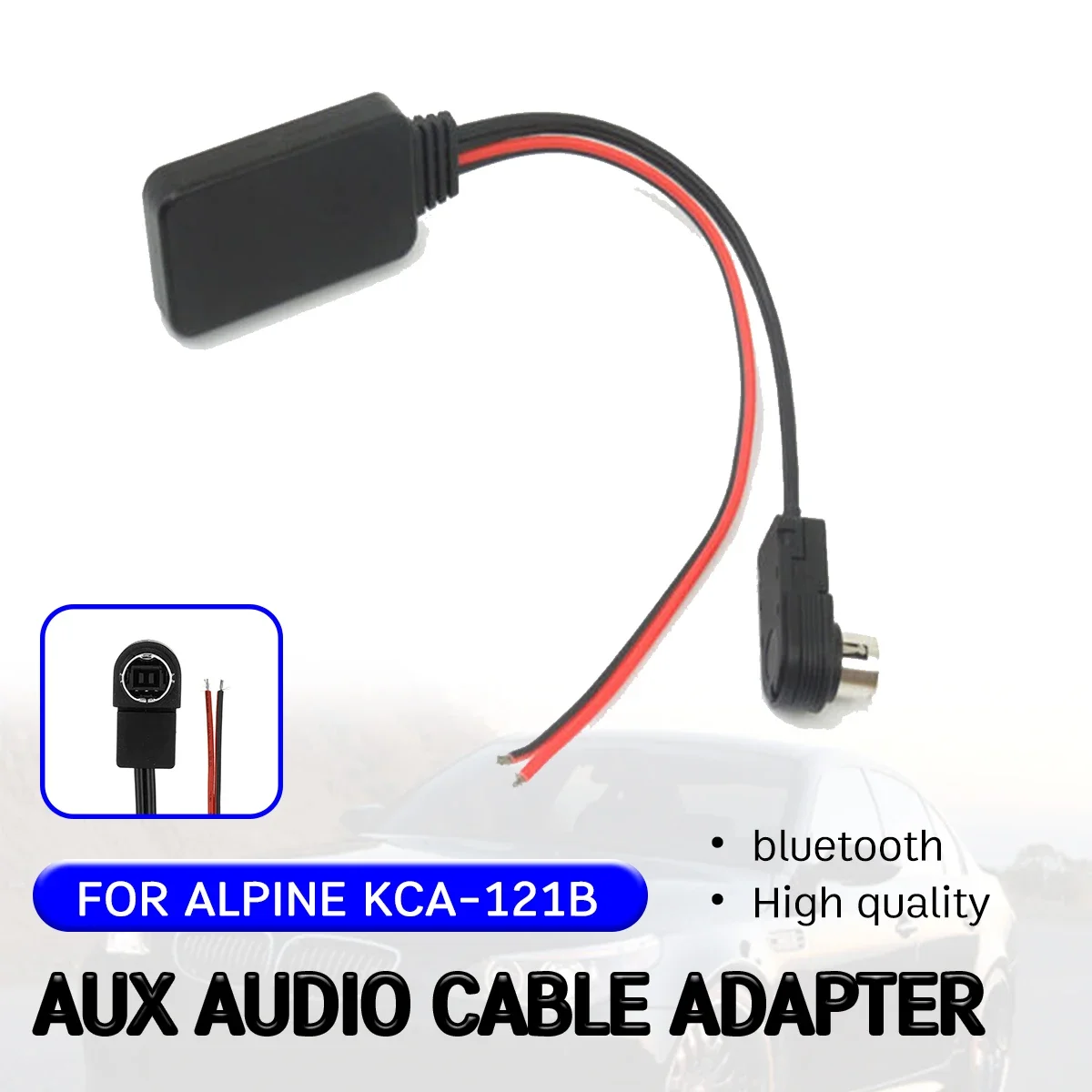 Adattatore Cavo Ricevitore Aux Bluetooth Per Alpine Kca-121B Per Unità Principale Audio Alpine 9887/105/117/9855/305S 13 Pin