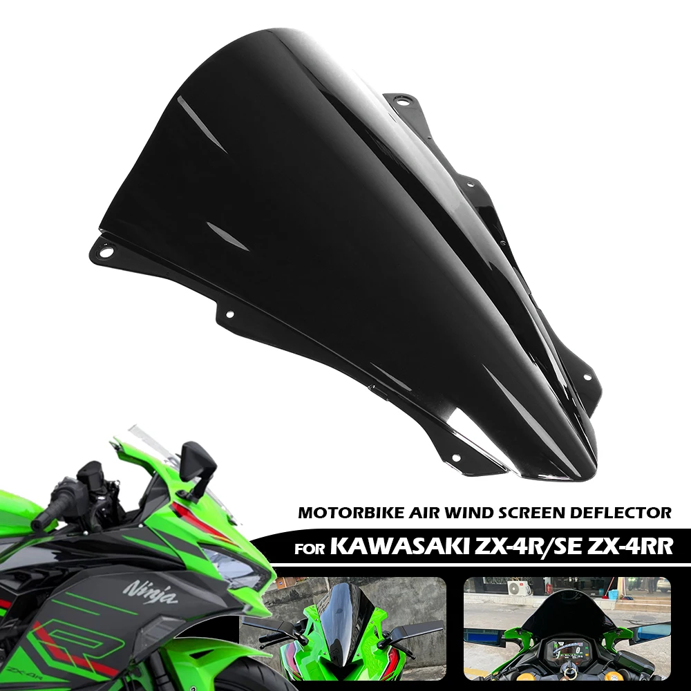 Zx4R Zx4Rr Moto Air Wind Screen Deflettore Per Kawasaki Zx-4R Zx-4Rr 2023 Parabrezza Anteriore Parabrezza Moto Deflettore
