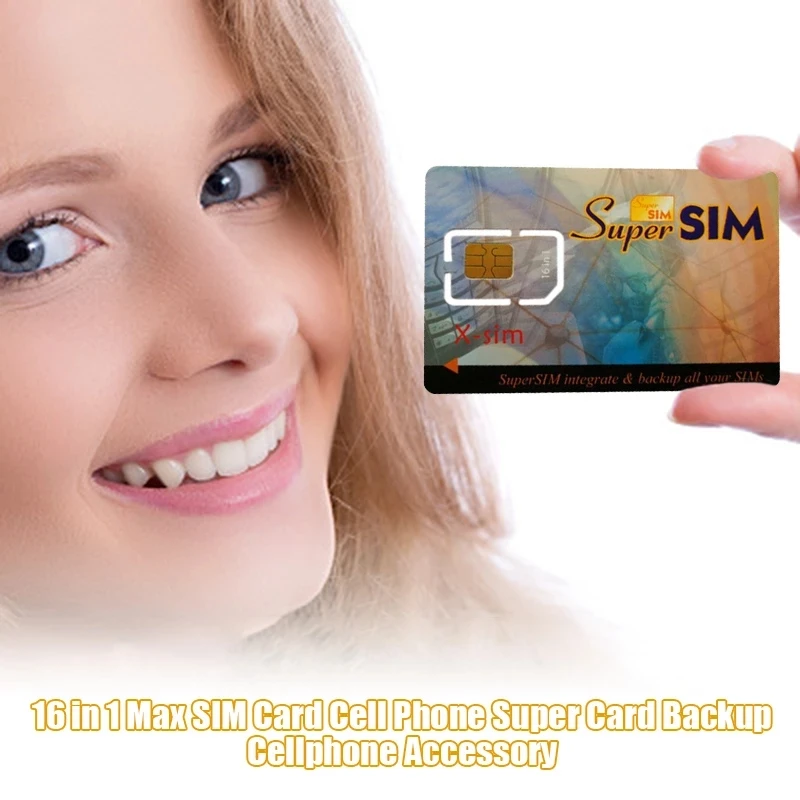 16 In 1 Max Sim Card Cellulare Super Card Backup Cellulare Messaggio Telefono Cellulare Rete Gioco Accessori Per Schede 2022