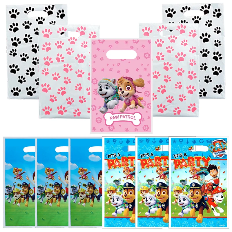 Happy Birthday Party Decoration Sacchetti Regalo Paw Dogs Patrol Grazie Confezione Regalo Baby Shower Forniture Per Feste Cani Candy Box Decor