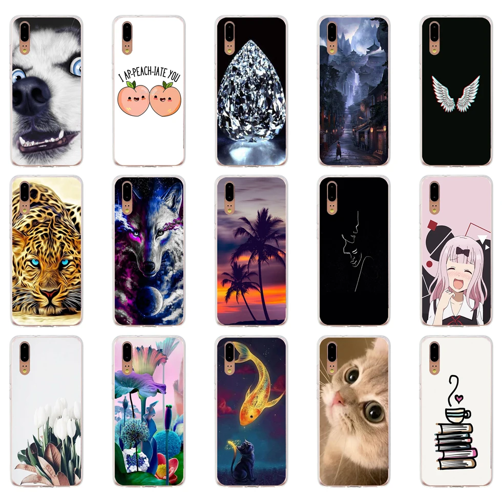 Per Huawei P20 Custodia Da 5.8 Pollici Huawei P20 Custodia In Silicone Tpu In Gomma Morbida Per Huawei P20 Custodia Cover 8