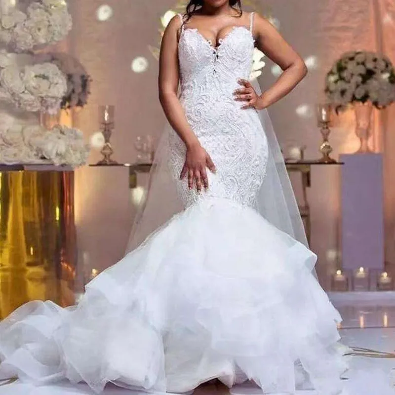 Incredibili Appliques Perle Abiti Da Sposa A Sirena Per La Sposa 2024 Abiti Da Sposa Sposa Senza Spalline Abiti Da Sposa Da Giardino Primaverili