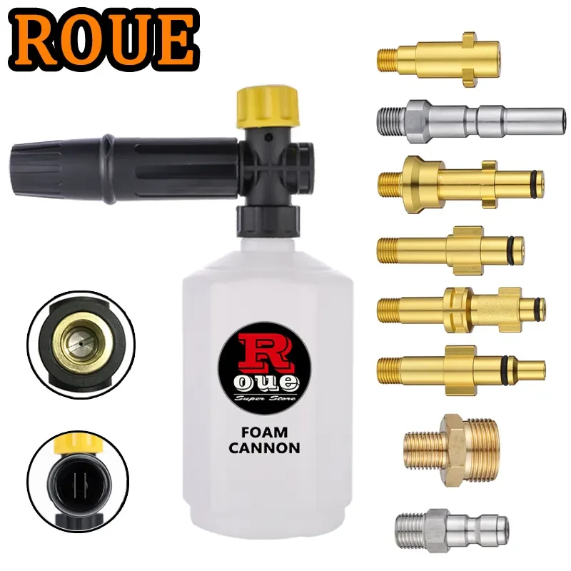 Roue Snow Foam Lance Idropulitrice Ad Alta Pressione Spruzzatore A Pressione Pistola Cannone Generatore Di Schiuma Per Karcher Daewoo Hammer Huter Mak