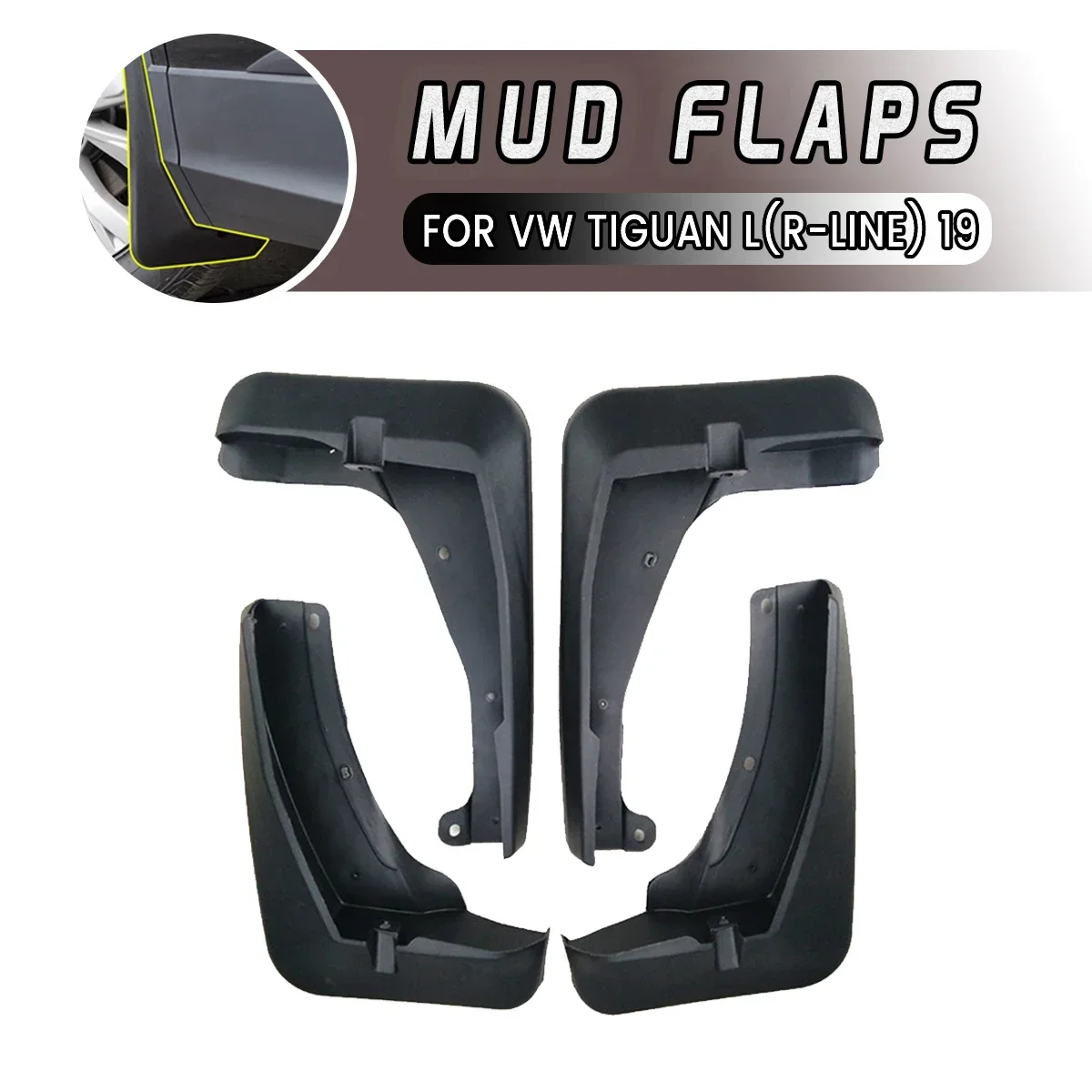Parafanghi Anteriori Posteriori Per Auto Parafanghi Parafanghi Paraspruzzi Paraspruzzi Paraspruzzi Morbidi Buona Tenacità Per Vw Tiguan L (R-Line) 19