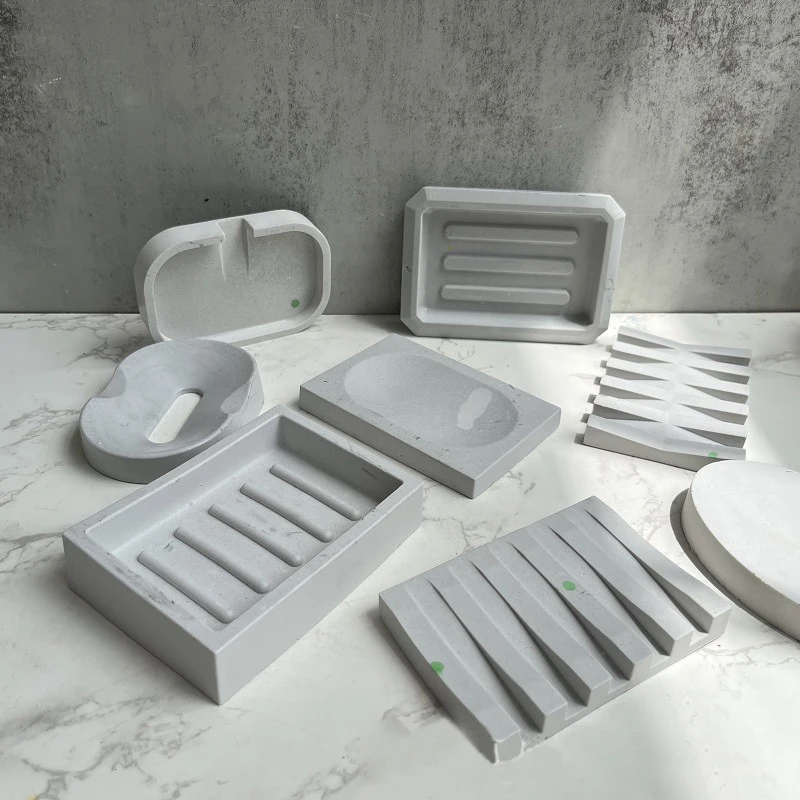 Vassoio Portaoggetti Per Sapone Fatto A Mano Stampi In Silicone Per Calcestruzzo Piatto Per Sapone Quadrato Stampi Epossidici In Resina Stampo Per Por