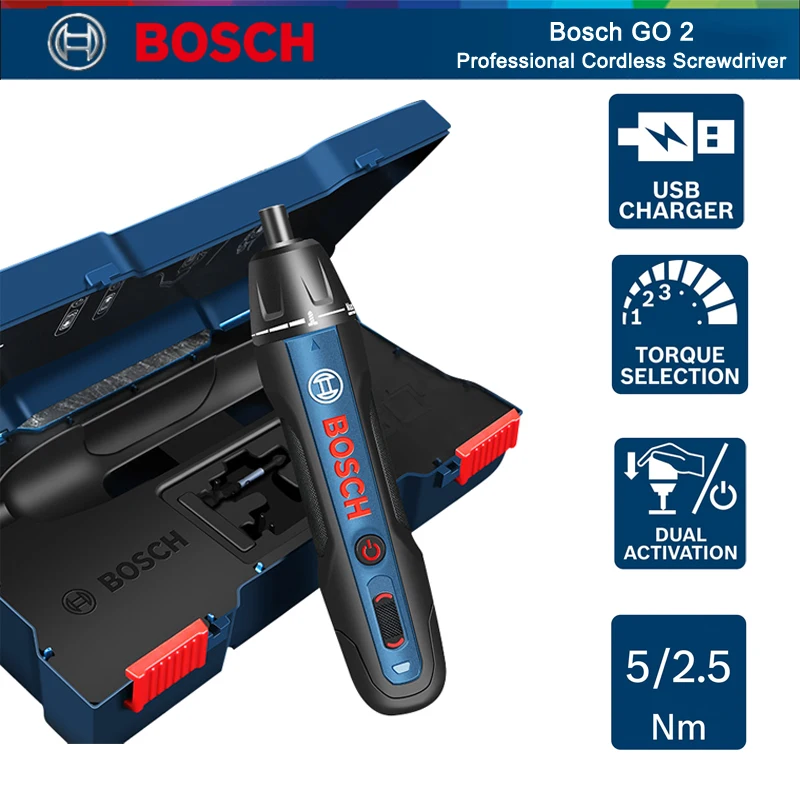 Bosch Go 2 Cacciavite A Batteria Professionale 3.6V Cacciavite Elettrico Ricaricabile Trapano A Mano Bosch Go Power Tool Originale