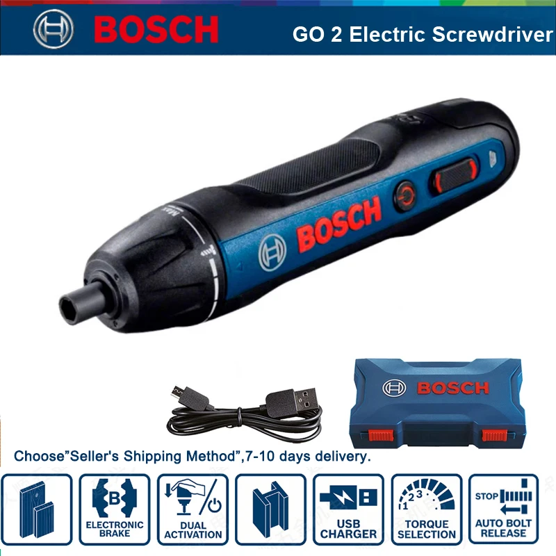 Bosch Go 2 Cacciavite Elettrico Senza Fili Professionale Cacciavite Ricaricabile Multifunzione Trapano A Mano Avvitatore A Percussione Utensile Elettr