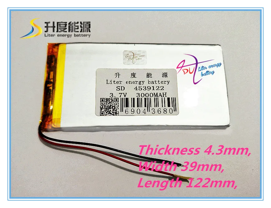 Originale Di 100% Genuino 3.7 V 4539122 3000 Mah Batterie Ai Polimeri Di Batteria Del Computer Mobile Di Potere Btablet Built-In Batterie Al Litio