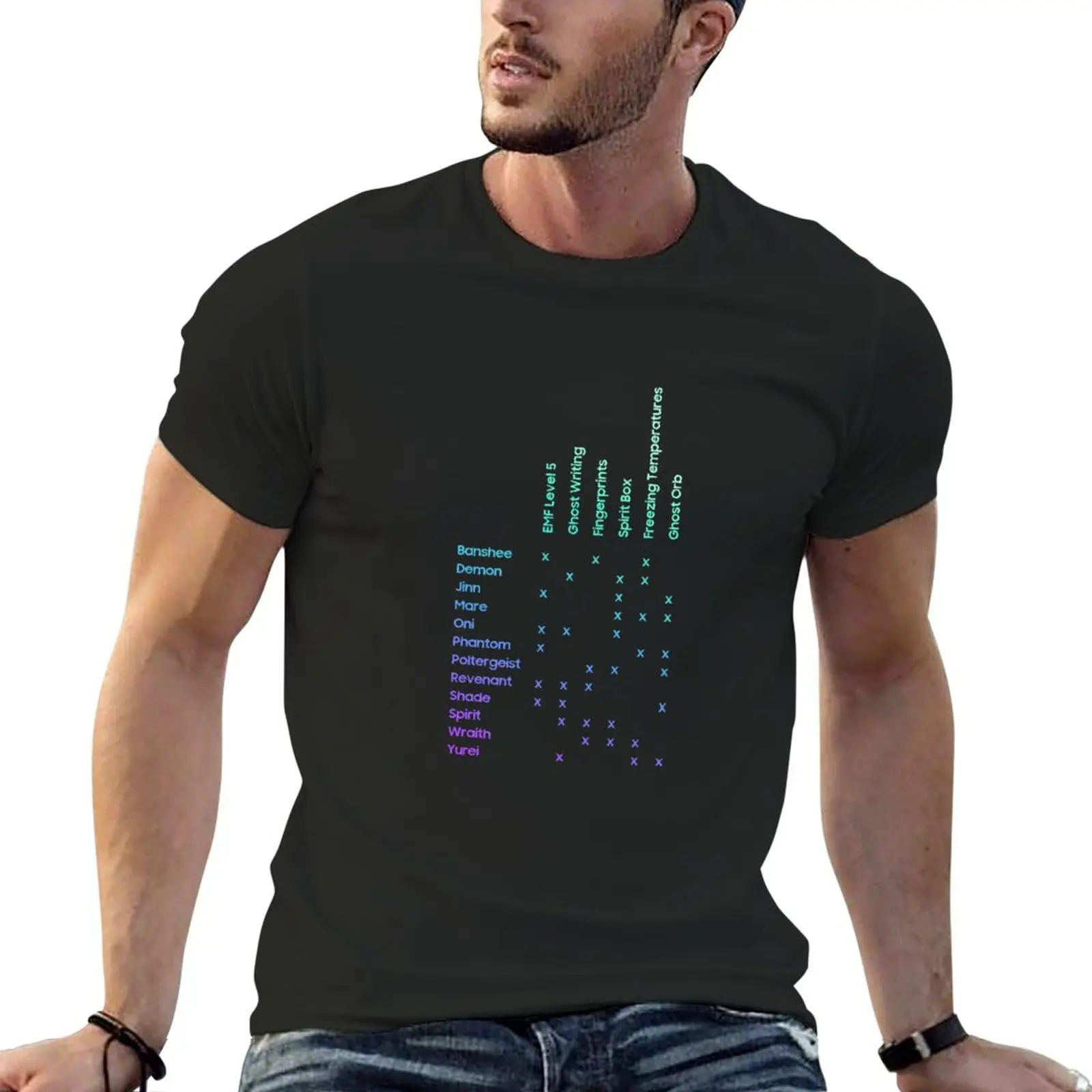 Phasmophthoghy Ghost Proof T-Shirt Kawaii Clothes Tees Anime Mens Graphic T-Shirt Hip Hop