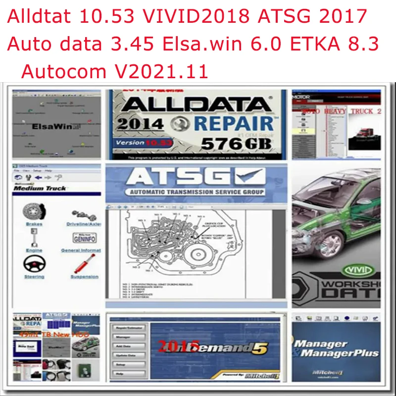 Alldata 10.53 Software Riparazione Automatica Alldata 2014,Autodata 3.45,Autocom 2021.11 , Delphi ,Elsawin 6.0,Etka 8.3,Stakis Technik 2018