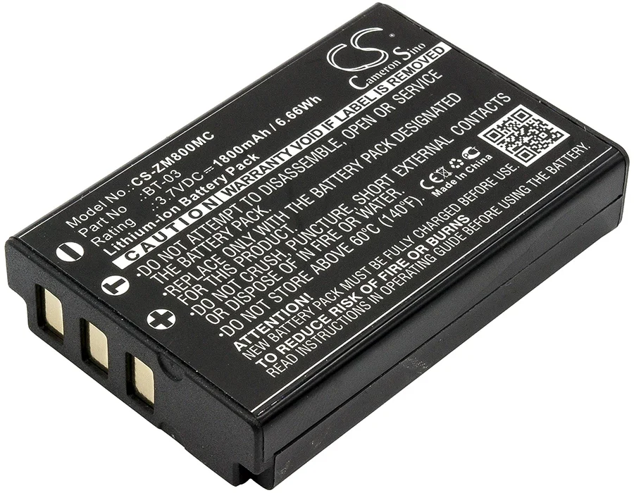 Batteria Per Fotocamera 1800Mah Per Registratore Zoom Bt-03 Q8