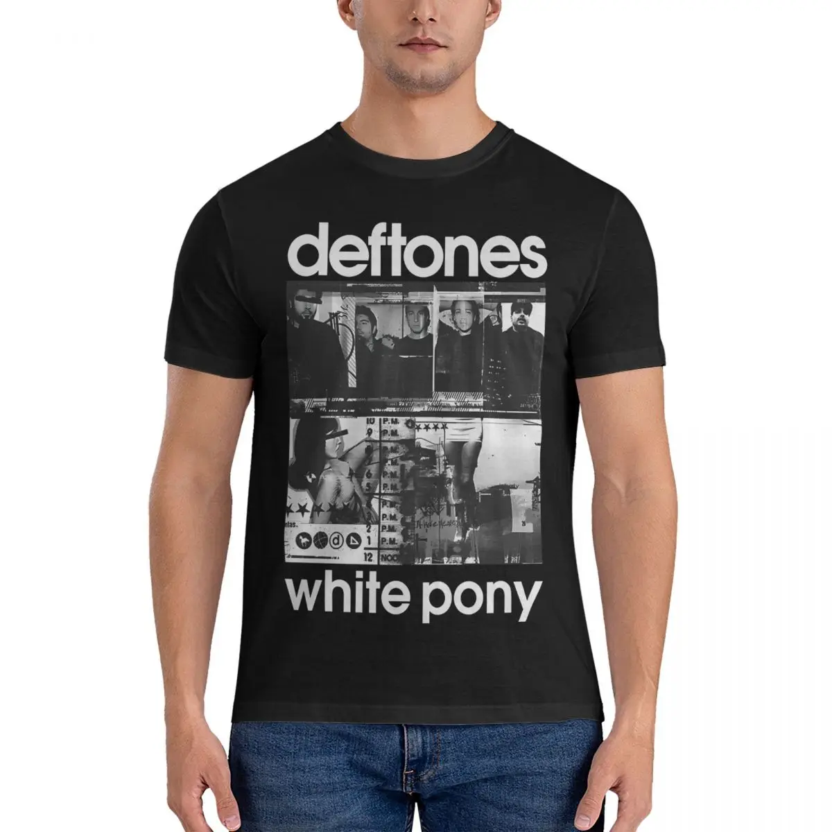 Ohm White Pony Around The Fur Diamond Eyes Adrenaline_1 Magliette Da Uomo Deftones Novità Tees T-Shirt Girocollo Manica Corta