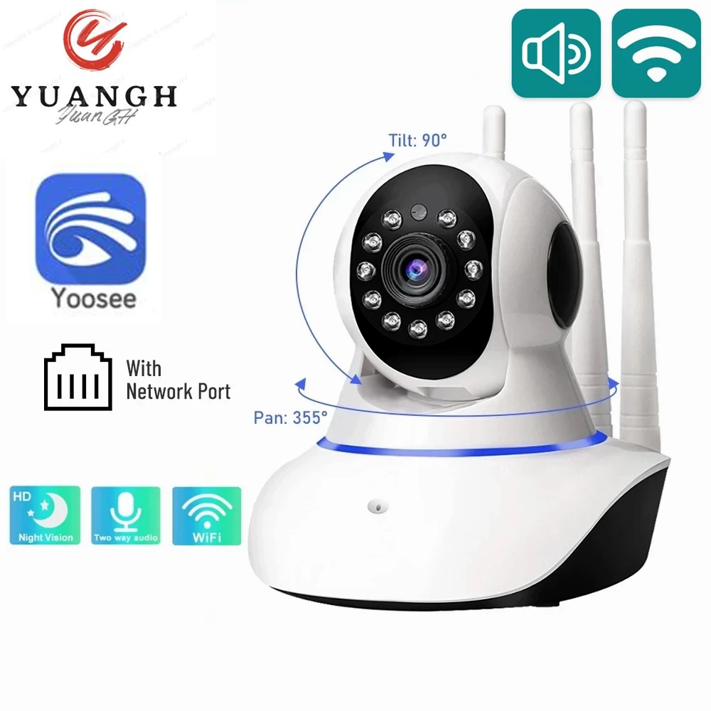 1080P Yoosee Smart Home Wifi Camera Indoor Cctv Two Ways Audio Wireless Security Protection Camera Support Rj45 Port