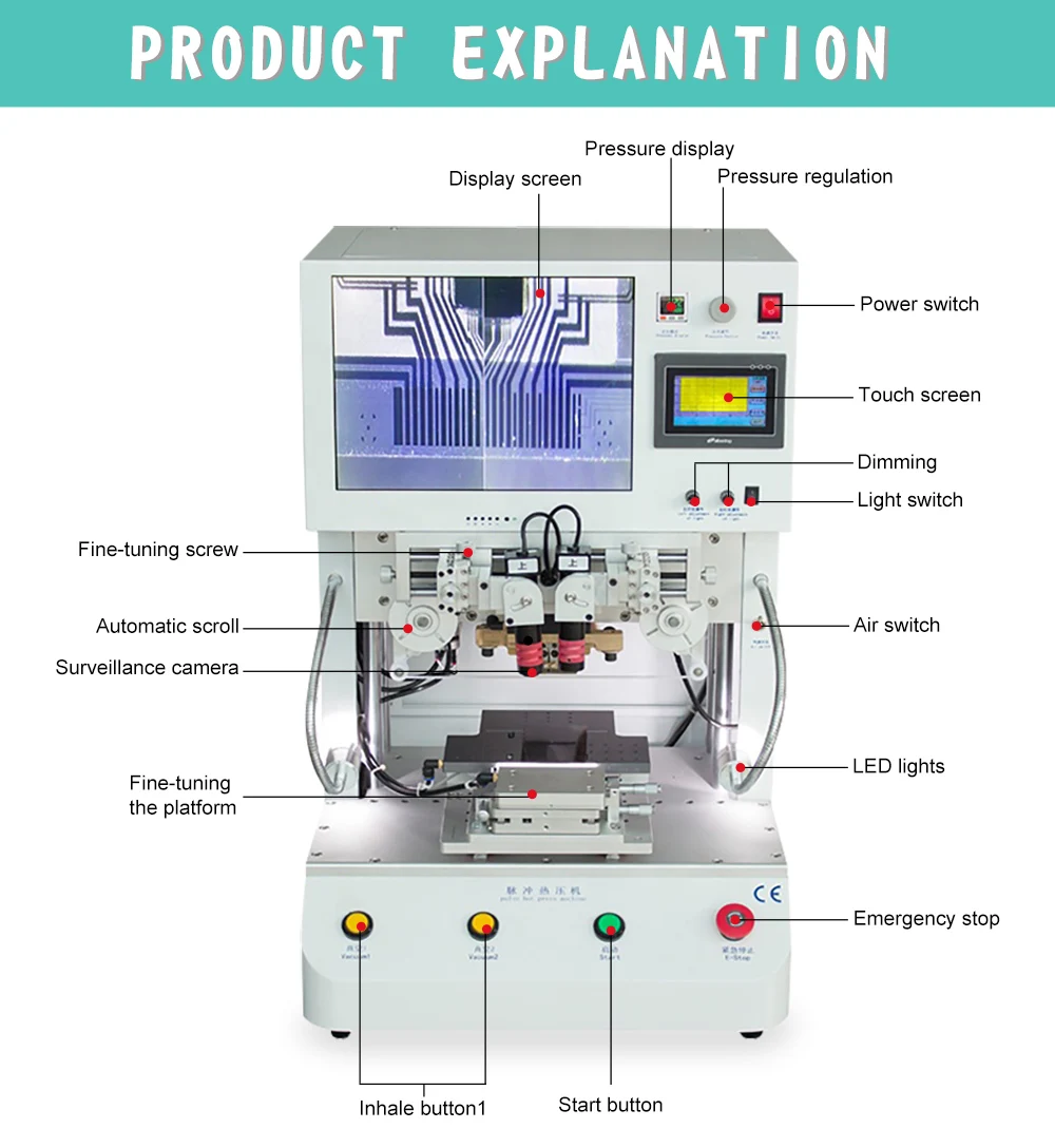 Jiutu Pulse Flex Machine Per Cmos Ccd Fpc Board Fotocamere Digitali Cellulare Flex Pcb Saldatura