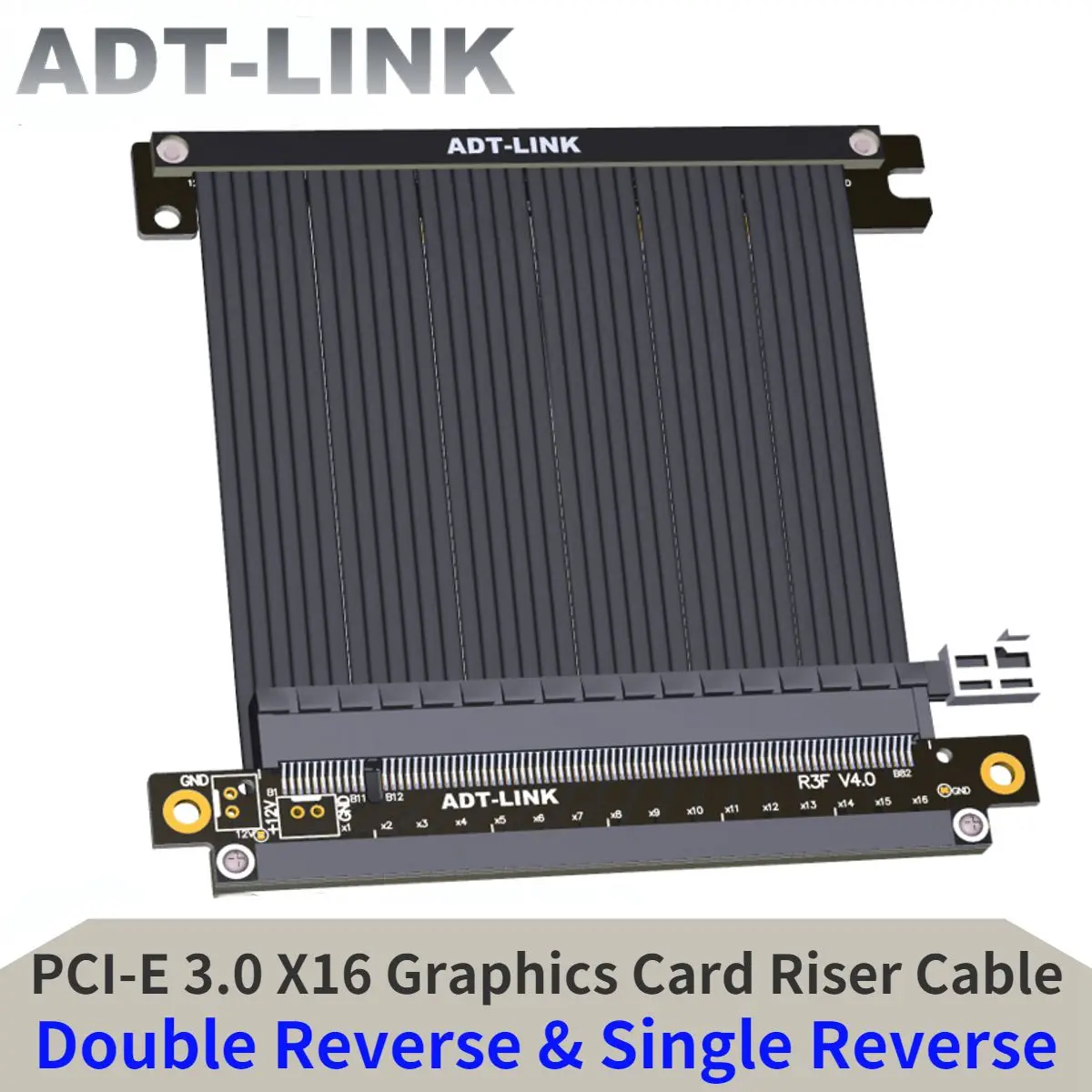 Black Pci Express 16X Flexible Cable Riser Card Connector Pci-E X16 Extension Port Adapter Gaming Gpu For Graphics Rtx Gtx Rx Pc