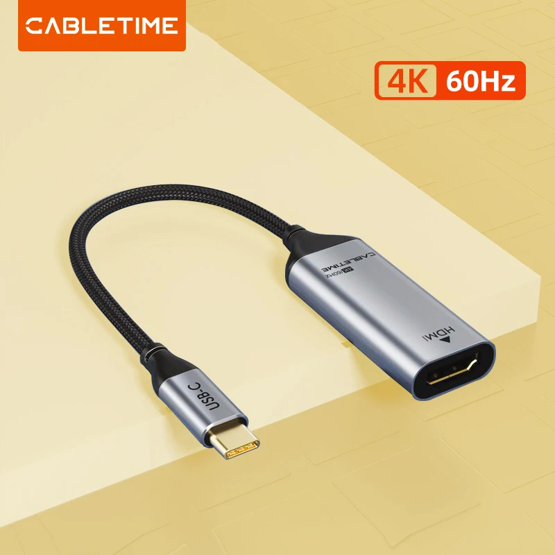 Cavo Adattatore Da Usb C A Hdmi Cabletime 4K 60Hz Thunderbolt 3 Adattatore Da Tipo C A Hdmi Per Huawei Mate 20 Macbook Pro Da Hdmi A C C033