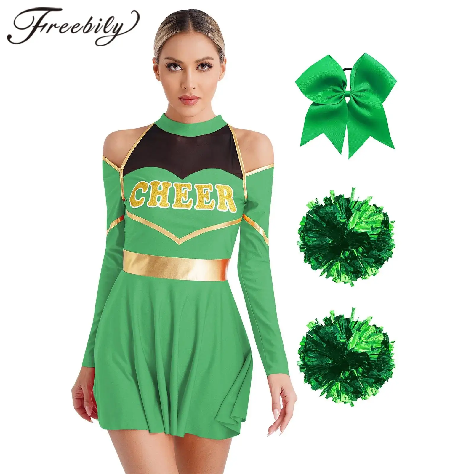 Costumi Da Cheerleader Giovanile Da Donna Cosplay Cheerlead Uniform Dress Schoolgirls Cheer Dance Outfit Cheerleader Dancewear Sets