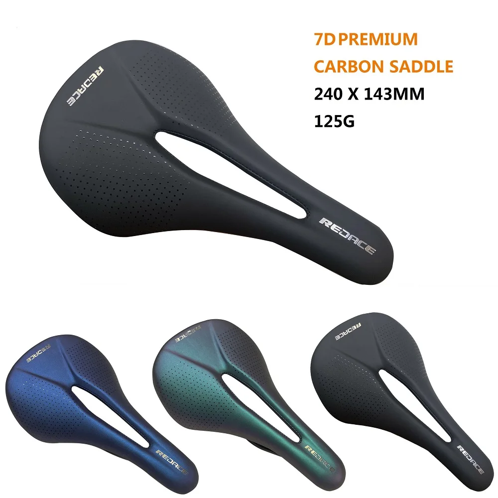 Full Carbon Fiber Saddle Leather 7D Premium Ultra Leggero 125G Cuscino 240X143Mm Per Mtb Mountain Bike Road Bike Parts