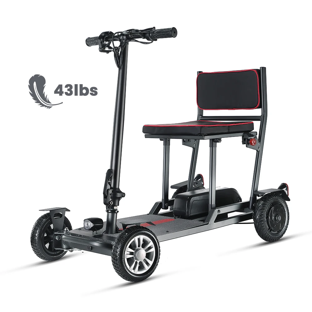 Nuovo Design Premium Portatile Pieghevole Scooter Elettrico Per La Mobilità Scooter Elettrico A 4 Ruote Ultraleggero Per Anziani