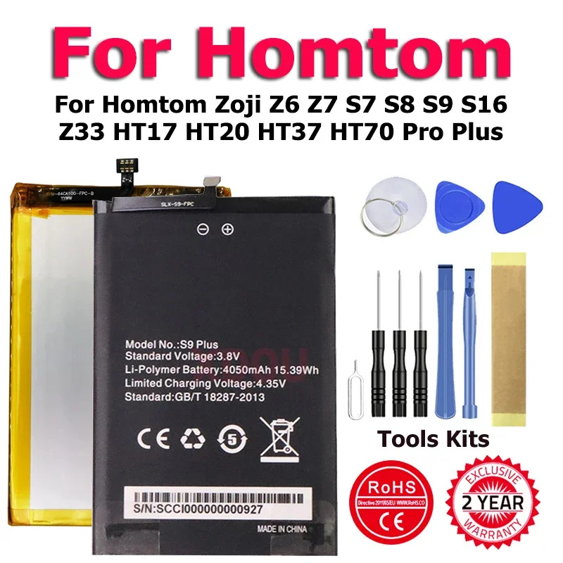 S7 S8 S16 Ht17 Ht20 Ht37 Ht70 Zoji Z7 S9 Plus Z33 Batteria Per Homtom Zoji Z6 Z7 S7 S8 S9 S16 Z33 Ht17 Ht20 Ht37 Ht70 Pro Plus
