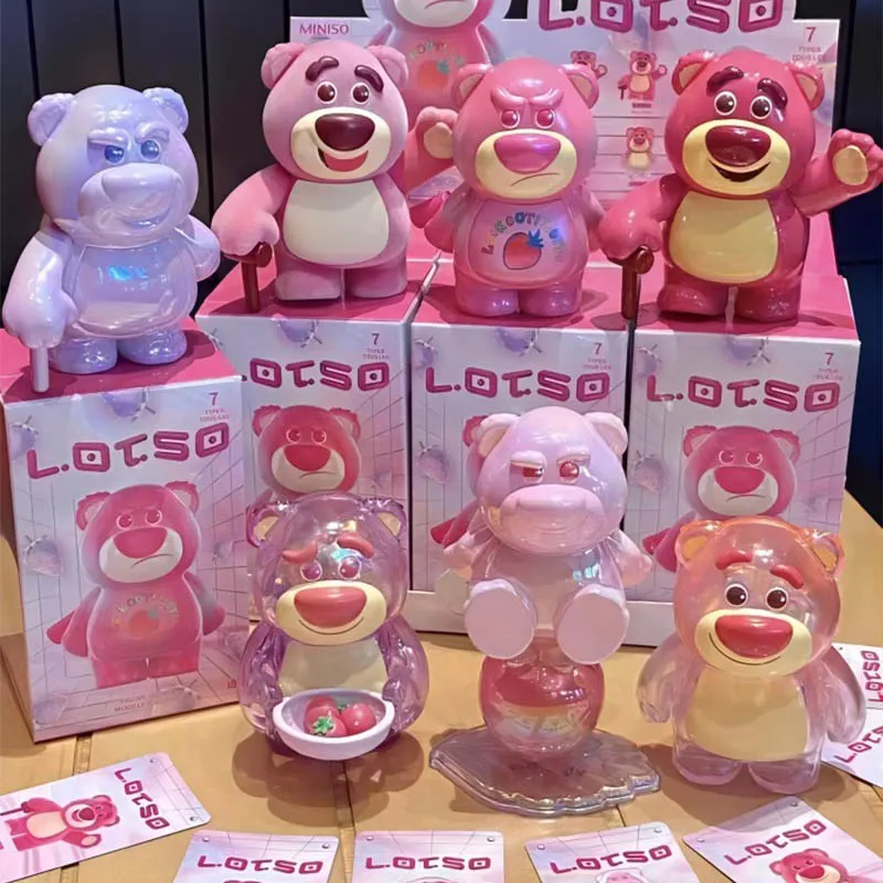 Disney Lotso Action Figure Blind Box Toy Story Lotso Strawberry Bear Anime Figure Scatola Misteriosa Decorazione Figura Giocattoli Regalo