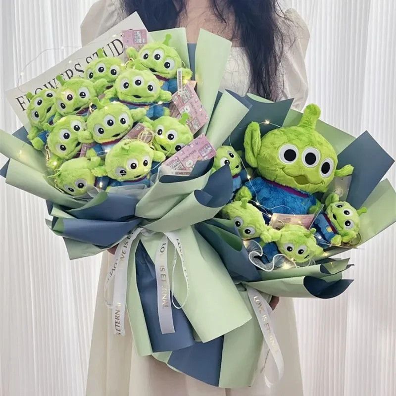 Cartoon Disney Mazzi Toy Story Alien Peluche Mazzi Di Fiori Creativo Cartoon Plushies Bambole Di Pezza Regalo Di Laurea Di San Valentino