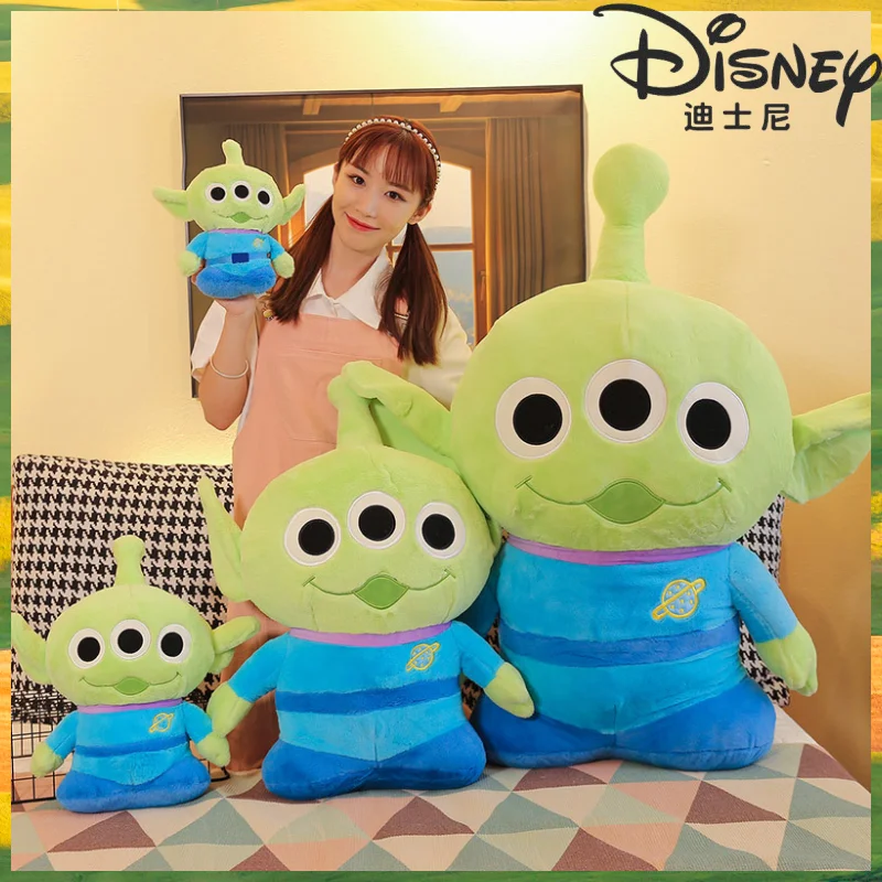 21-80Cm Disney Toy Story Little Green Men Squeeze Alien Toys Three Eyed Doll Peluche Cute Three Eyed Doll Kids Regali Di Natale