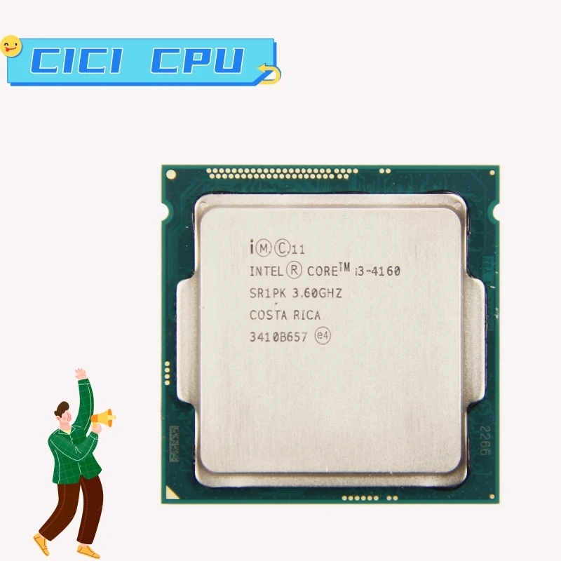 Processore Core I3-4160 I3 4160 3.6 Ghz Cpu Quad-Thread Dual-Core 3M 54W Lga 1150 Supporto H81 Motherborad