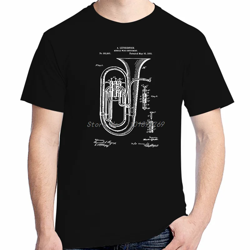 Concert Tuba Tops Tee Cotton T Shirt Tuba Player Gift Sousaphone Music Teacher Band Director T-Shirt Fashion Graphic T-Shirt