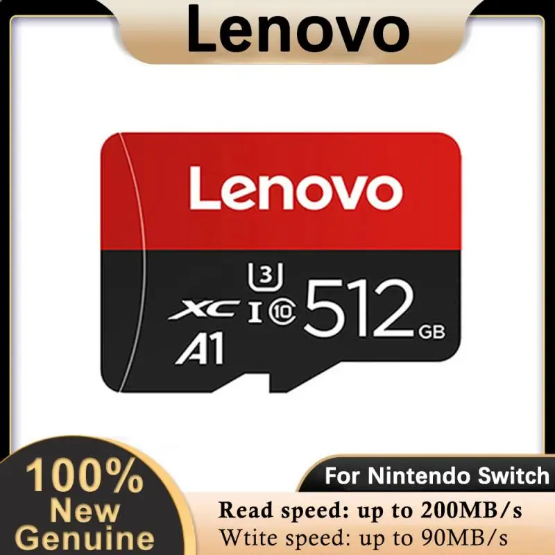 Lenovo Extreme 512Gb 256Gb Micro Tf/Sd Card Classe 10 Scheda Di Memoria Flash A2 Ad Alta Velocità Scheda Tf Da 128Gb Per Adattatore Tablet Android