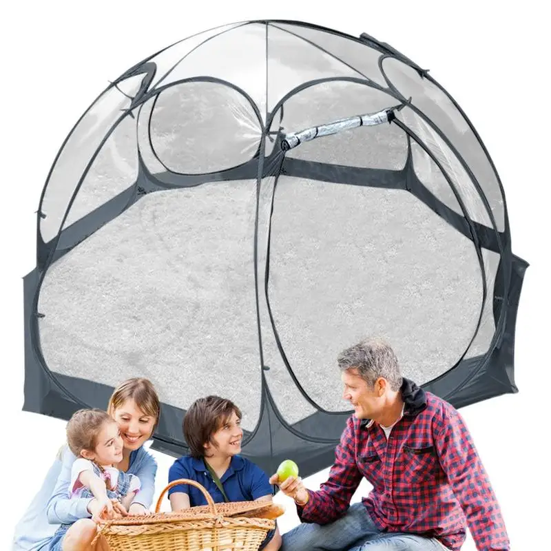 Tenda Da Cortile Trasparente Antipolvere Impermeabile Bubble House Pieghevole Bubble House Per Campeggio Backyard Garden Party Addensato
