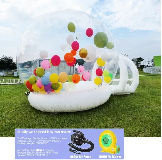 Z Newly Outdoor Ballons Giant Clear Gonfiabile Crystal Kids Jumping Dome Bubble Tent Bubble Bouncy House For Garden Fun