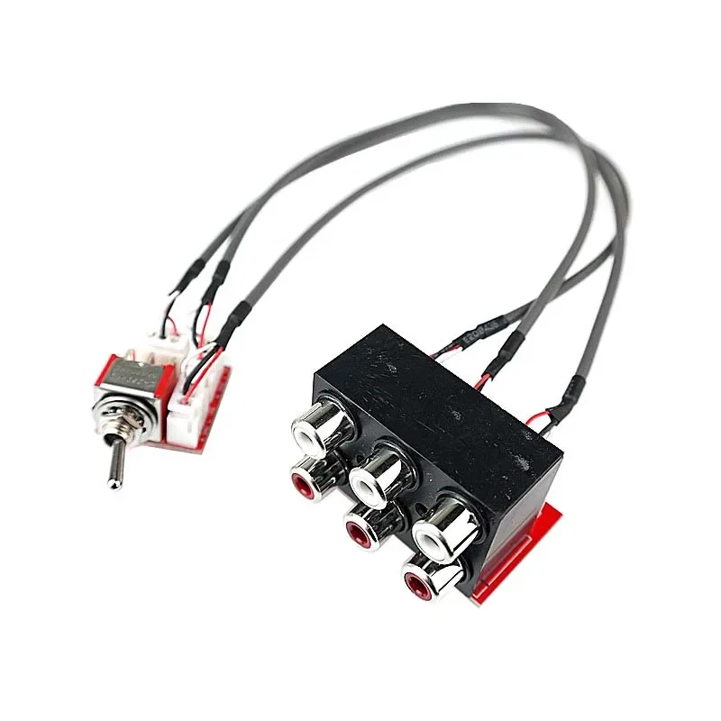 Nuovo Due Vie Stereo Rca 1 In 2 Out 1 Out 2 In Av Audio Segnale Sorgente Seleziona Scheda Di Commutazione