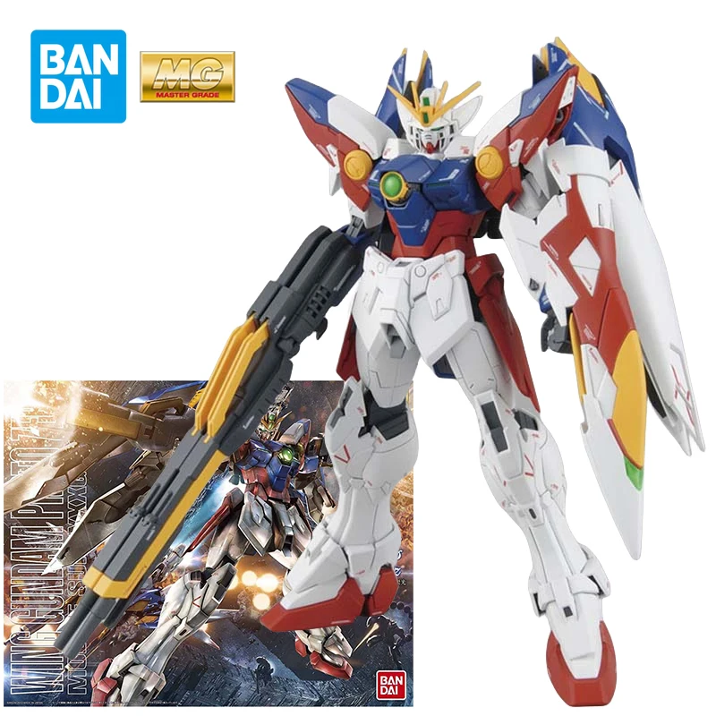 Bandai Gundam Model Kit Mg 1/100 Xxxg-00W0 Wing Proto Zero Gundam Mobile Suit Gunpla Action Figure Toys For Boys Gift