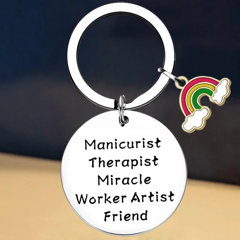 New Manicurist Gift Nail Tech Gift Portachiavi Manicure Therapor Portachiavi Miracle Worker Artist Friend Gift