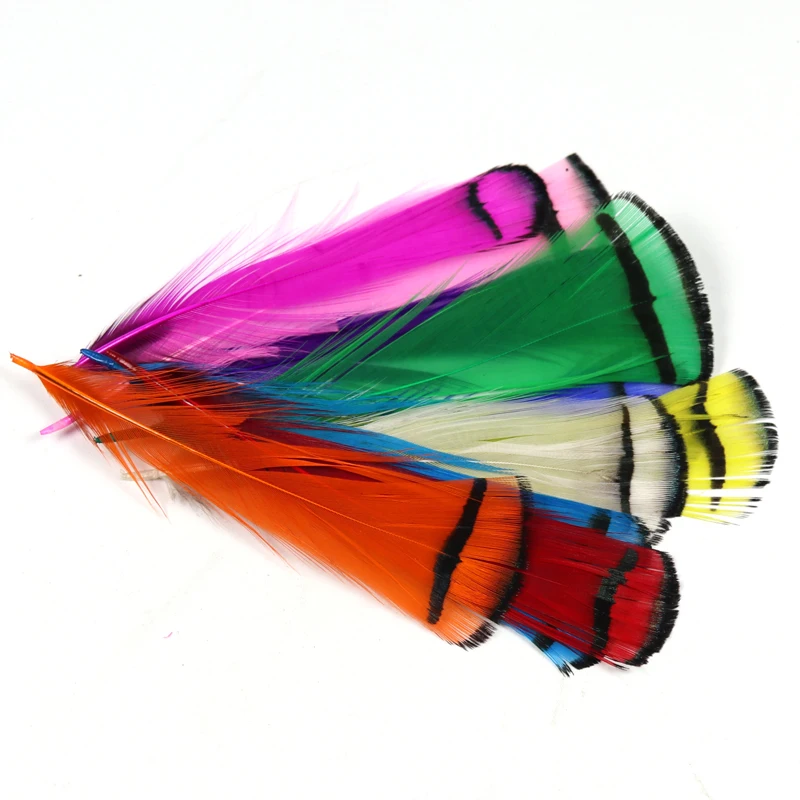 Bimoo 10 Pz Lady Amherst Piuma Tippet Ninfa Bagnato Streamer Ala Tag Coda Fly Tying Materiali Salmone Steelhead Pesca A Mosca Legatura
