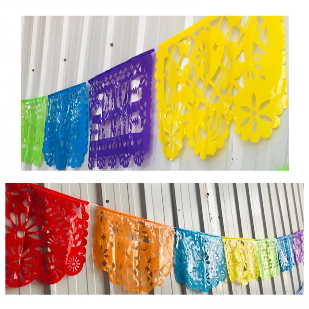 Banner Colorful Flag Festival Square Day Of The Dead Mexican Halloween Party Decor Flags Cinco Dead Theme Festival Party Banner