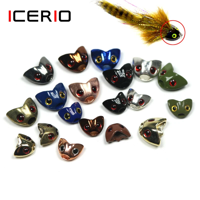 Icians 50Pcs Fish Skull Sculpin Helmet Heavy Head Tube Mosche Streamer Hook-Up Fly Legando Materiali