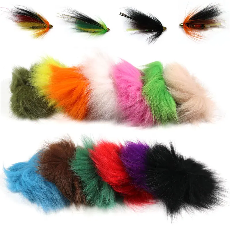 Fly Leging Arctic Fox Tail Fur Hair Fly Leging Materiale Per Salmone Steelhead Tube Fly Jig Streamer Mosche Coda Ala Acqua Salata