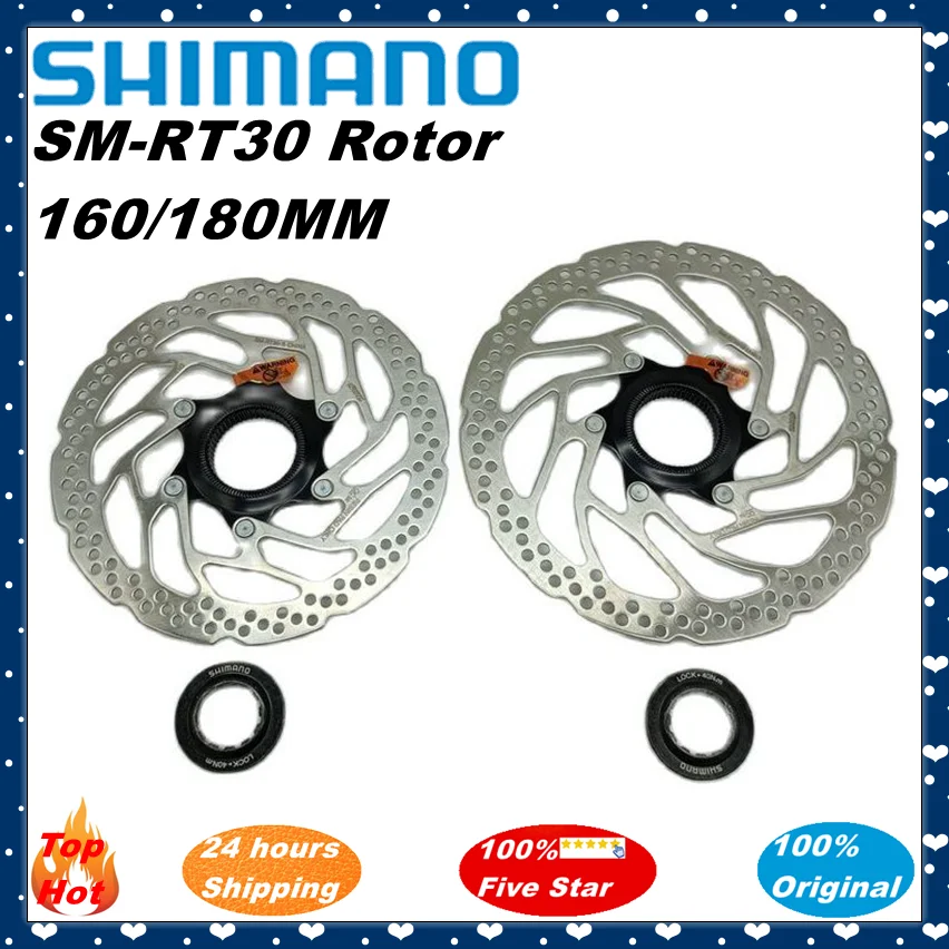 Shimano Rt30 Mtb Mountain Bike Bicicletta Center Lock Disco Freno Rotore 160Mm 180Mm Sm Rt30