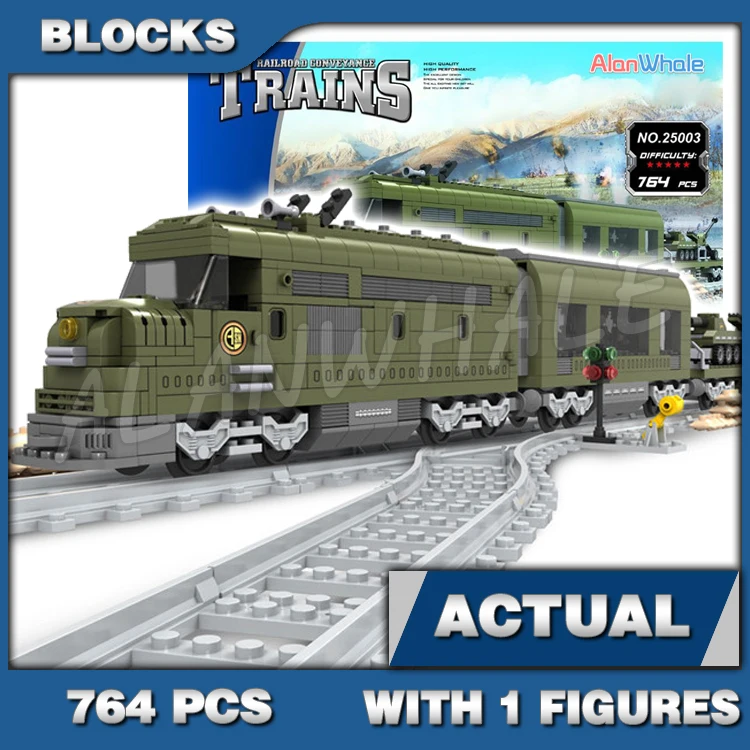 764Pcs City Trains Santa Fe Super Chief Cargo Railway Engine Tracks Tractor 25003 Set Di Blocchi Compatibili Con Il Modello