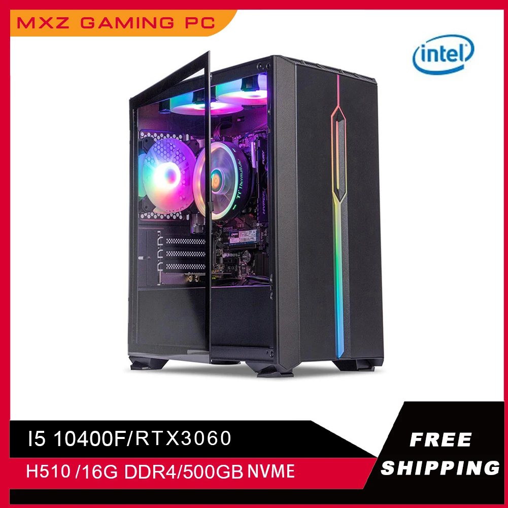 Mxz Fai Da Te Pc Gaming I5 10400F Rtx3060/3070 500Gb 1Tbnvme Windows 10 Pro Key Pc Gamer Completo Per Personalizzare Pc