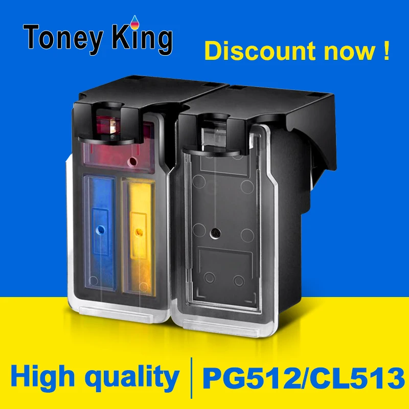 Toney King Refill Ink Catridge Pg512 Cl513 Compatibile Per Canon Pg 512 Cl 513 Cartuccia Di Inchiostro Pixma Ip2700 Mp230 Mp250 Mp240